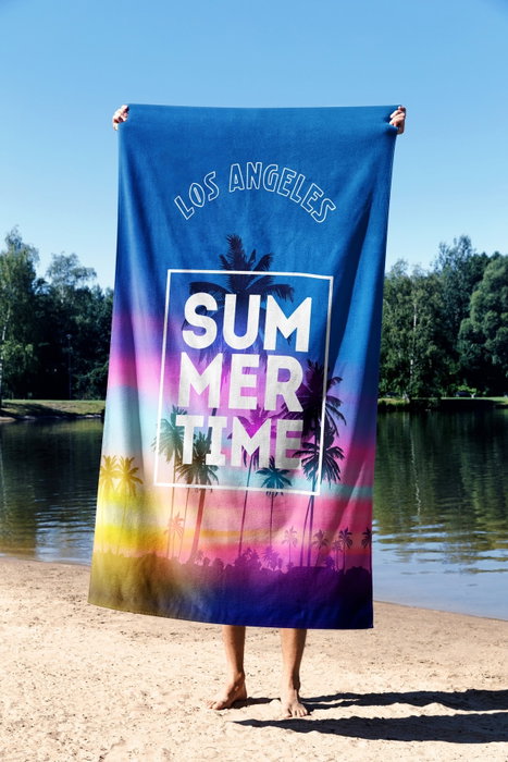 Mijölnir Toalla de Playa Multicolor 90 x 150 cm, Toalla de Microfilamento Suave y Absorbente, 70% Poliéster / 30% Poliamida